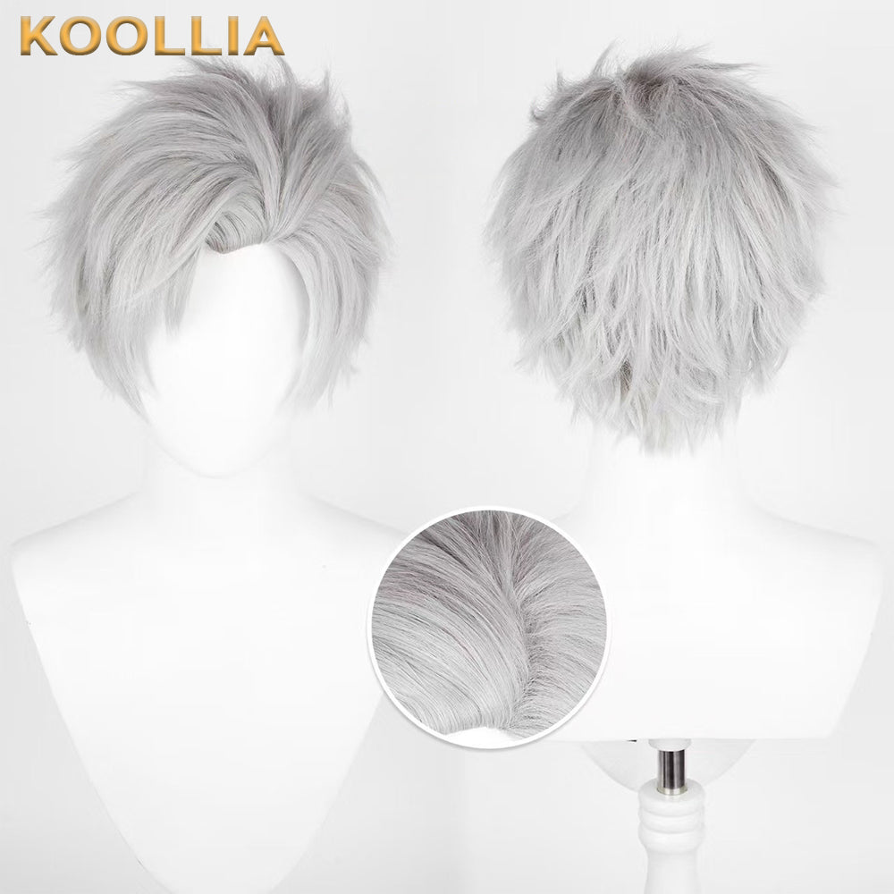 Love and Deepspace Sylus Short Silver Grey Hair Basic Wig