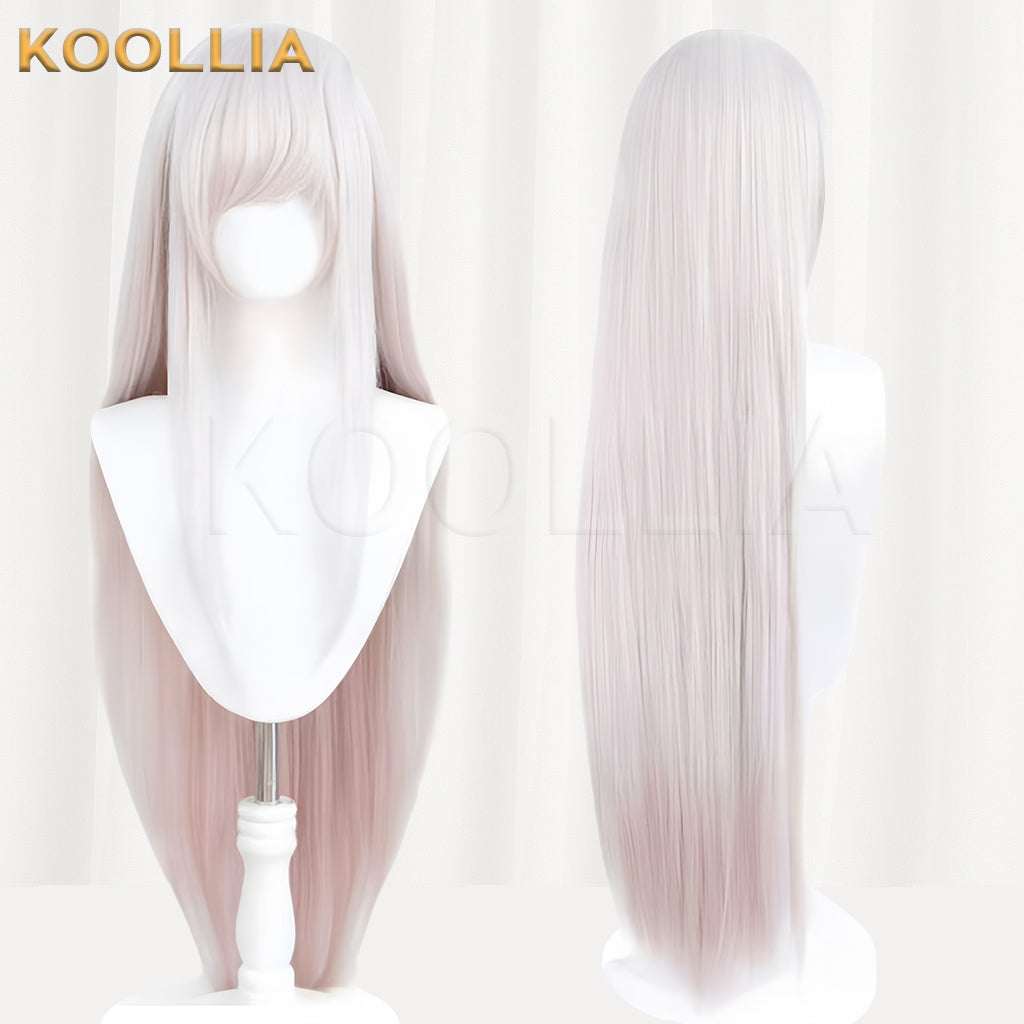 Honkai Impact 3 Thelema Long Grey Pink Hair Basic Wig