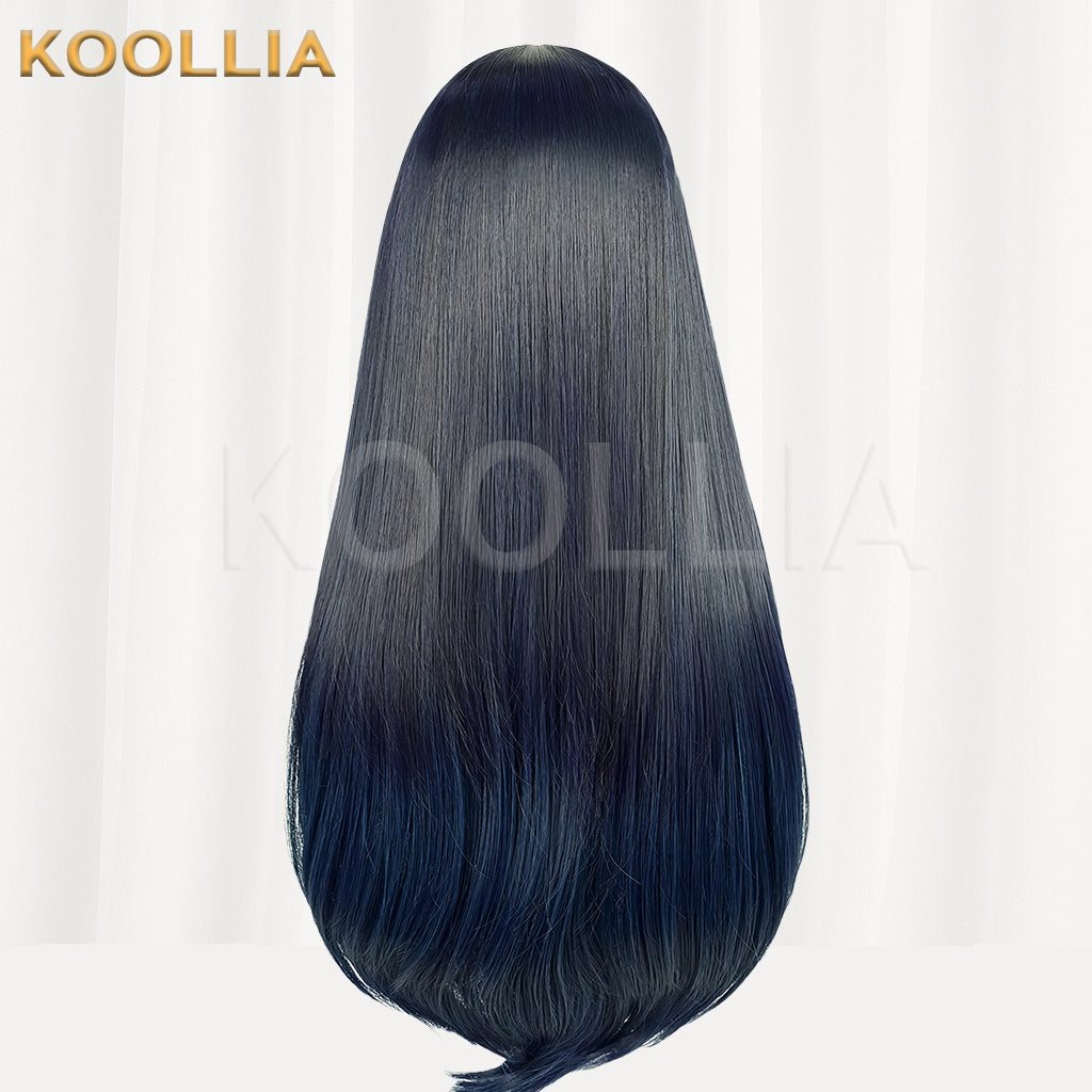 Genshin Impact Tighnari Peruca curta azul e preta básica