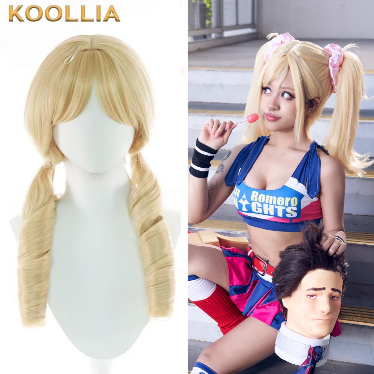 Puella Magi Madoka Magica Tomoe Mami Long Yellow Hair Basic Wig