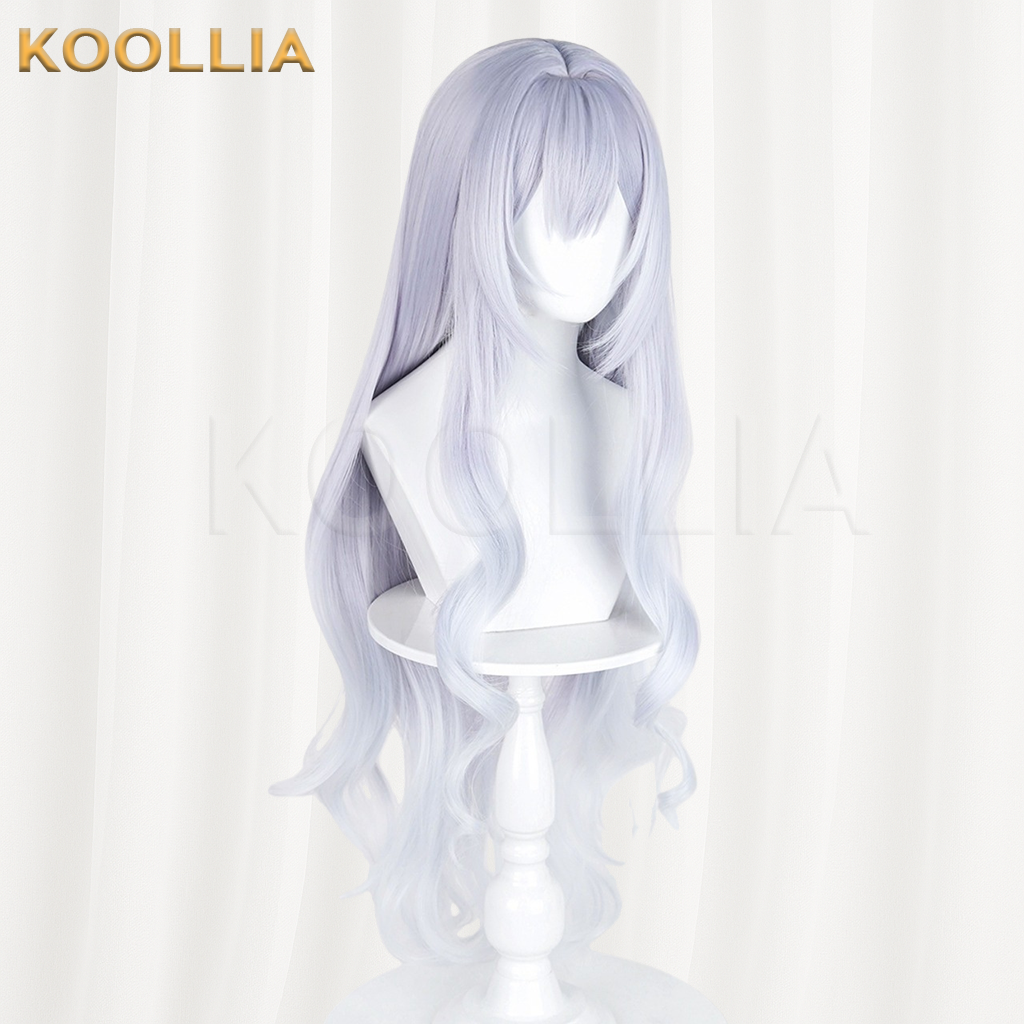Genshin Impact Tsaritsa Silver White Ice Blue Gradient Long Basic Wig
