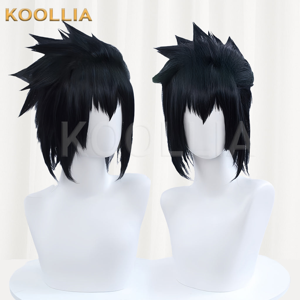 Naruto Uchiha Sasuke Cabelo Preto Curto Peruca Básica