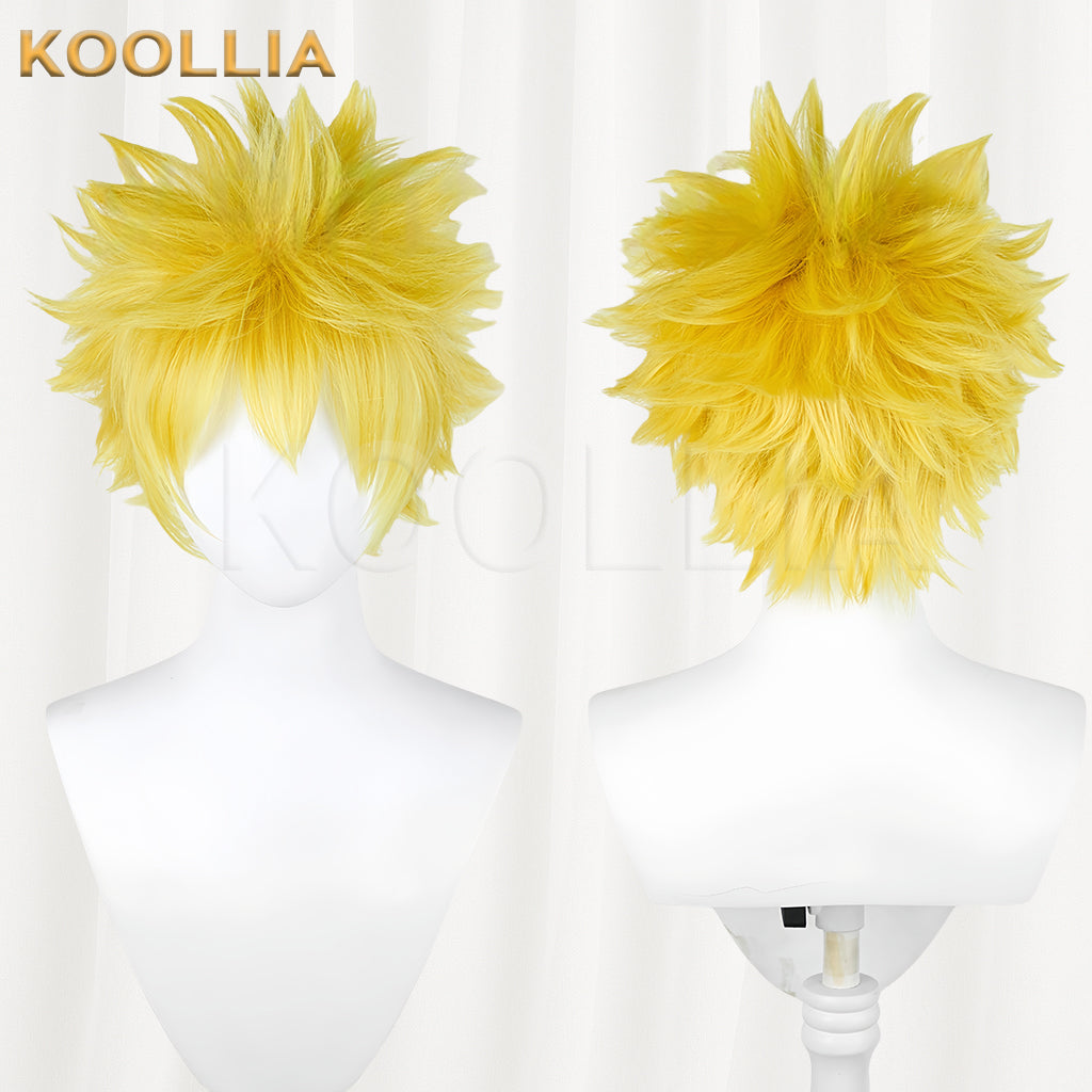 Naruto Uzumaki Naruto Cabelo Curto Amarelo Peruca Básica