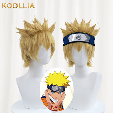 Naruto Uzumaki Naruto Short Yellow Hair Basic Wig - KOOLLIA