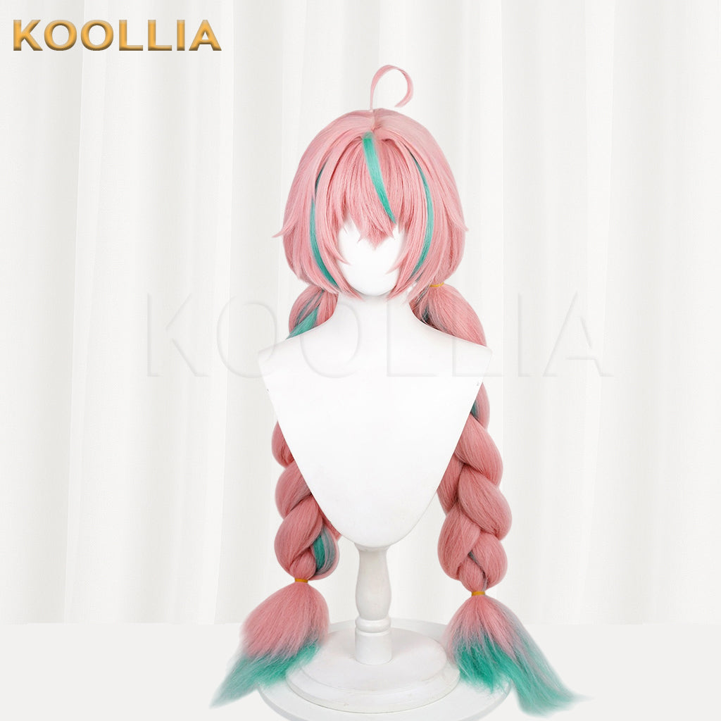 Genshin Impact Varesa Long Pink Green Hair Basic Wig