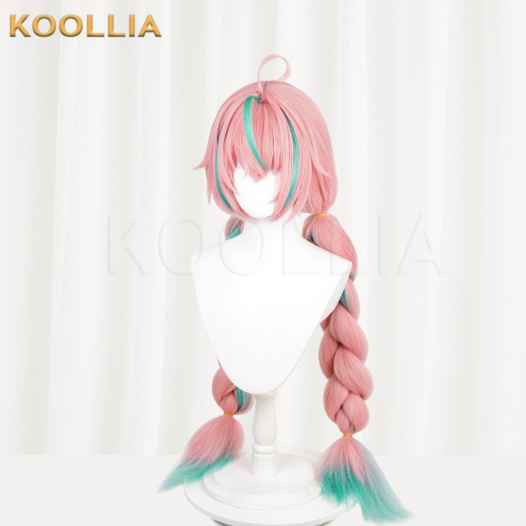 Genshin Impact Varesa Long Pink Green Hair Basic Wig