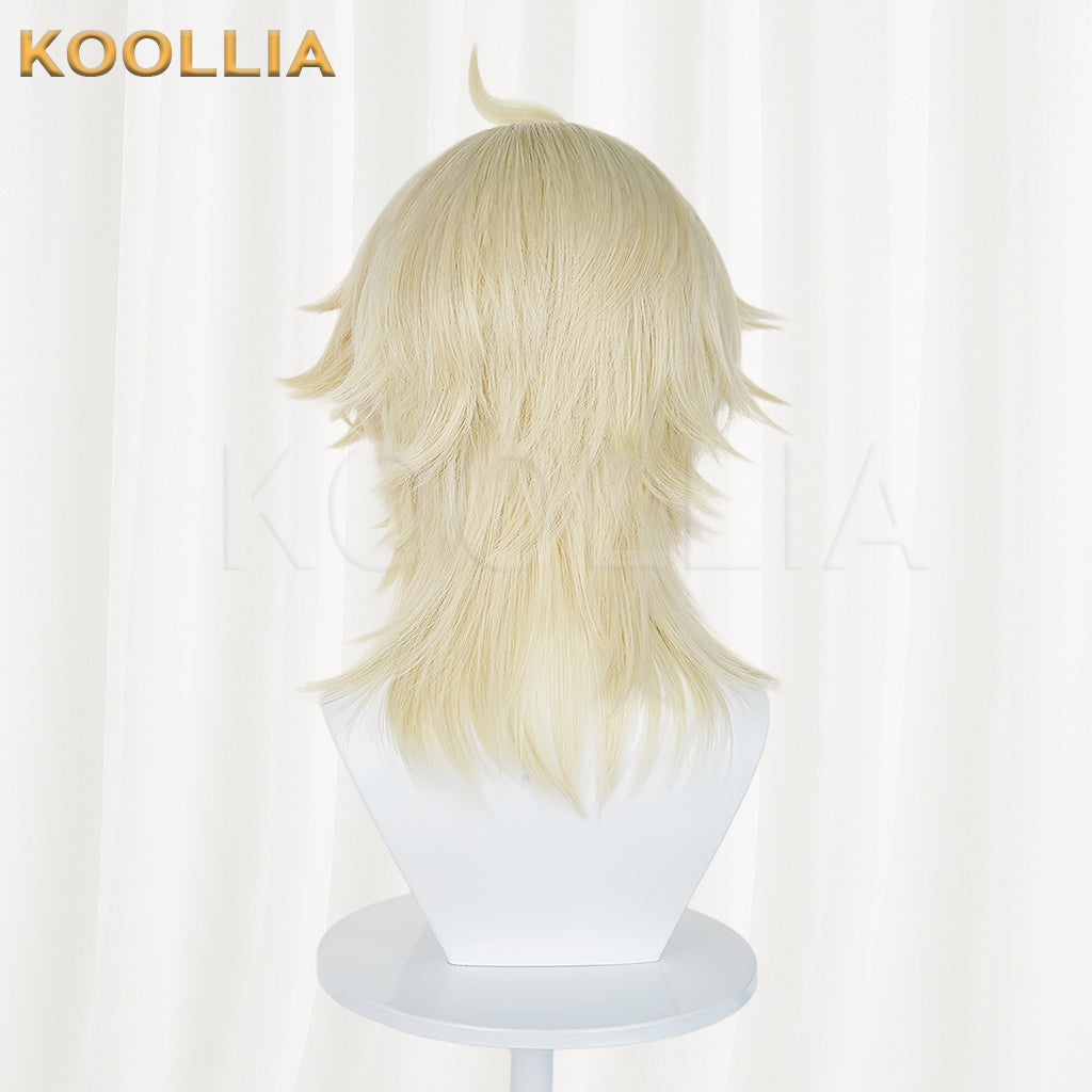 Genshin Impact Varka Short Yellow Hair Basic Wig