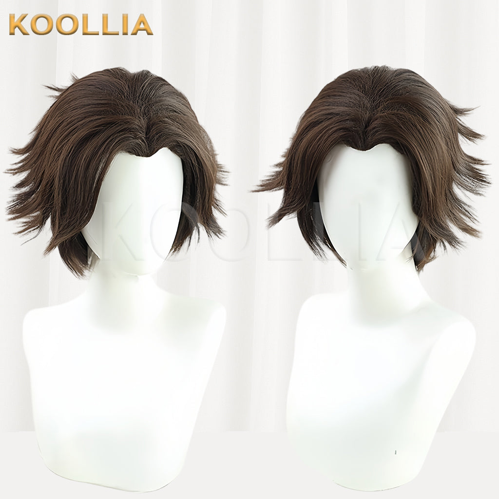 League of Legends & Arcane Viktor Short Brown Hair Basic Wig