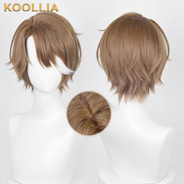 Honkai: Star Rail Welt Yang Short Brown White Hair Basic Wig - KOOLLIA