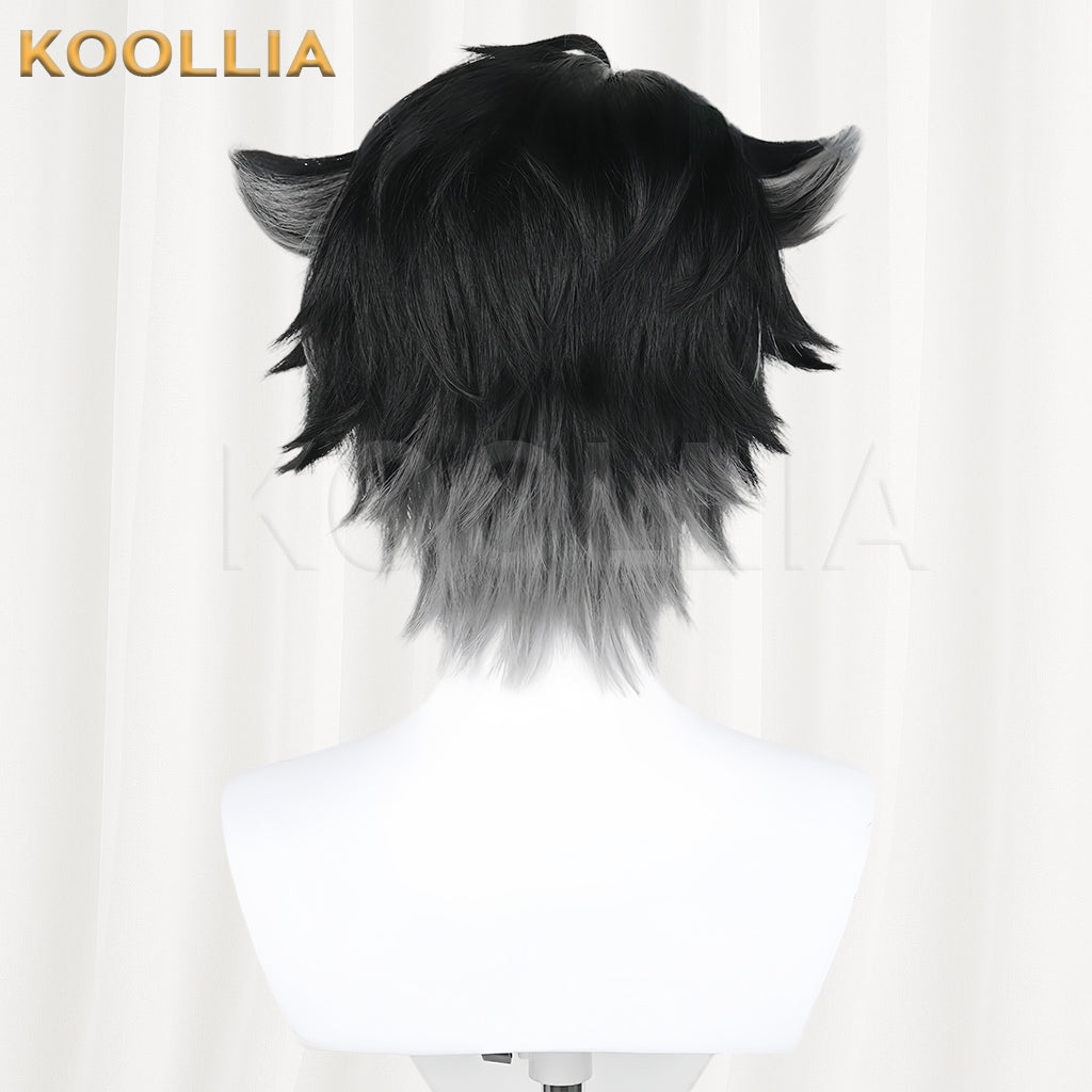 Genshin Impact Wriothesley Short Black Hair Basic Wig