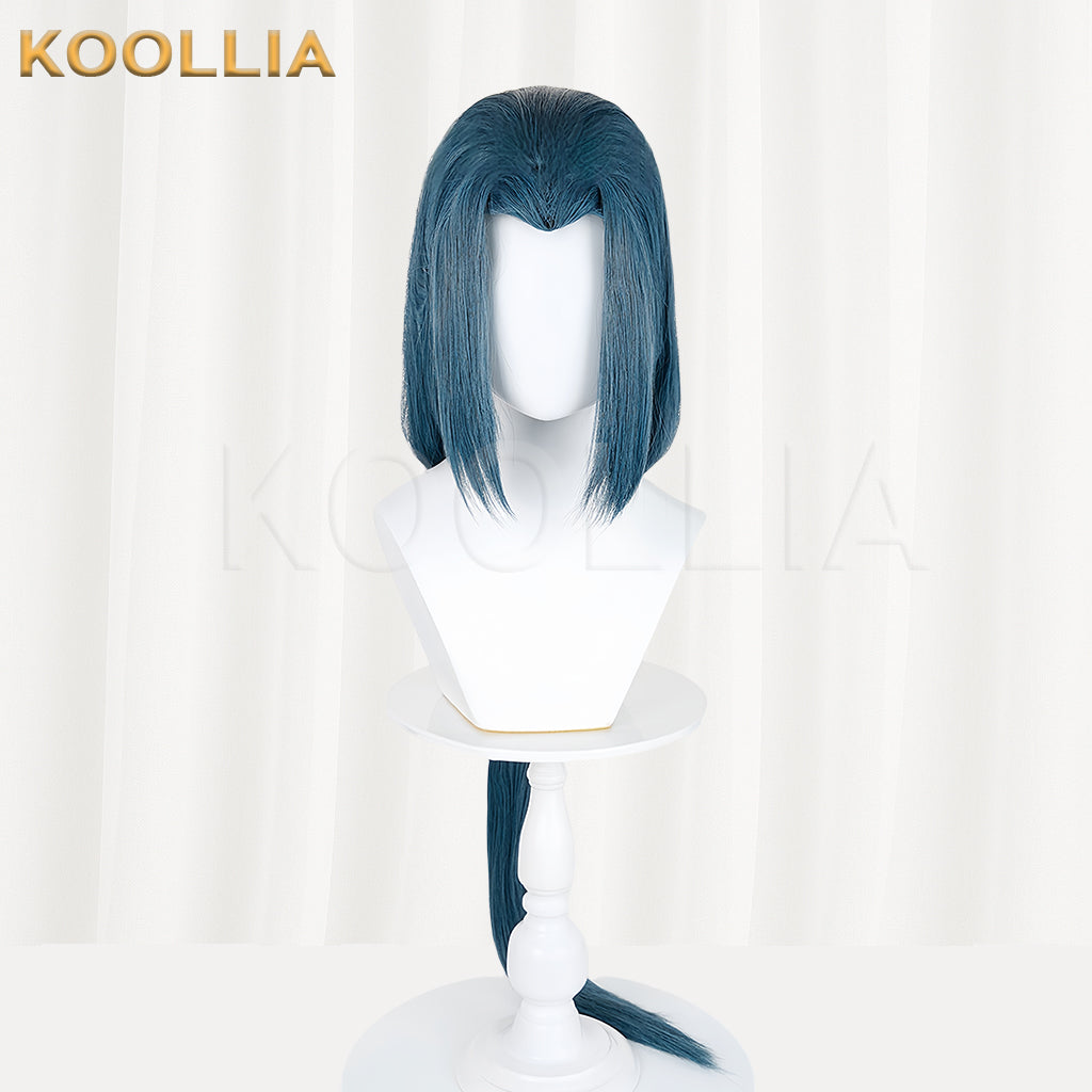 The Legend of Hei II Wuxian Long Blue Hair Basic Wig