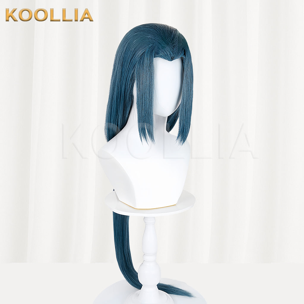 The Legend of Hei II Wuxian Long Blue Hair Basic Wig