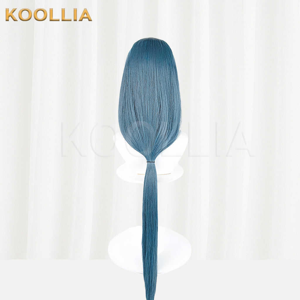 The Legend of Hei II Wuxian Long Blue Hair Basic Wig