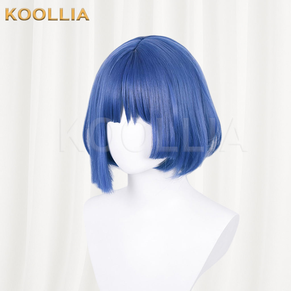 Bocchi The Rock Yamada Ryo Short Blue Hair Basic Wig