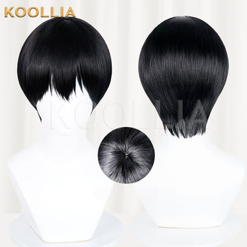 The Summer Hikaru Died Yoshiki Tsujinaka Short Black Hair Basic Wig - KOOLLIA