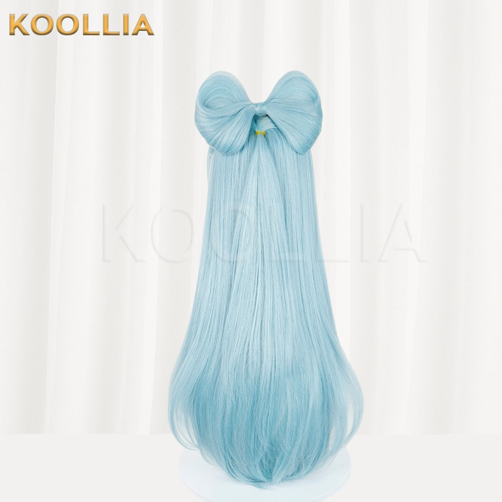 Genshin Impact Yumemizuki Mizuki Long Blue Hair Basic Wig