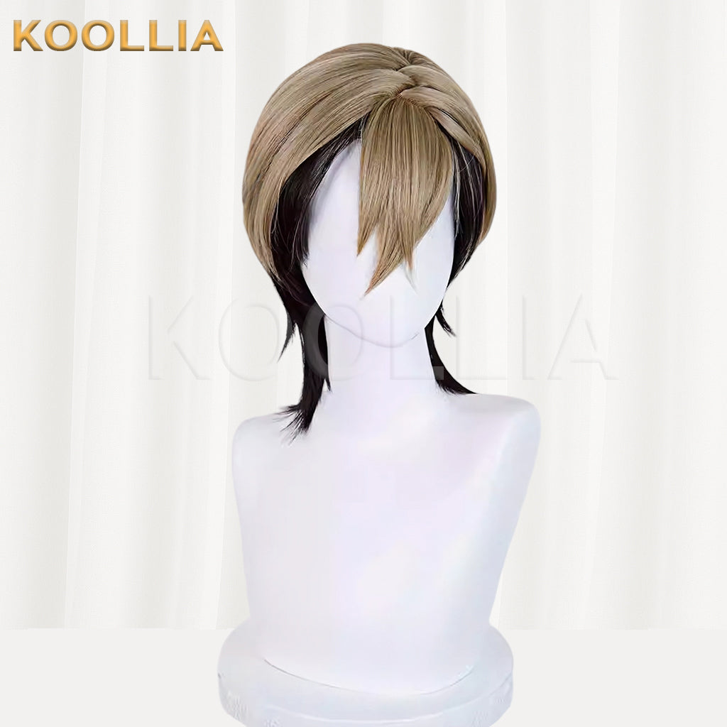 Gachiakuta Zanka Nijiku Short Black Ash-Blonde Hair Basic Wig