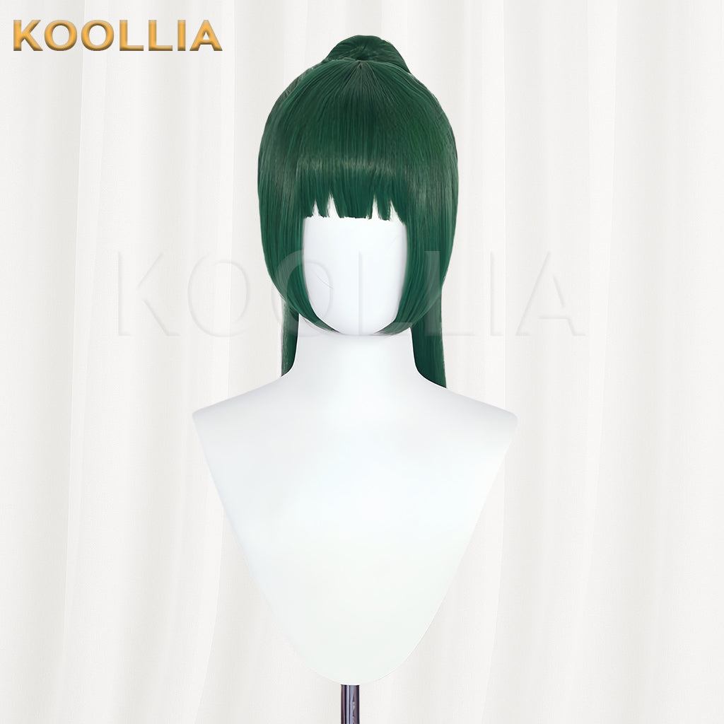 Jujutsu Kaisen Zenin Maki Long Green Hair Basic Wig