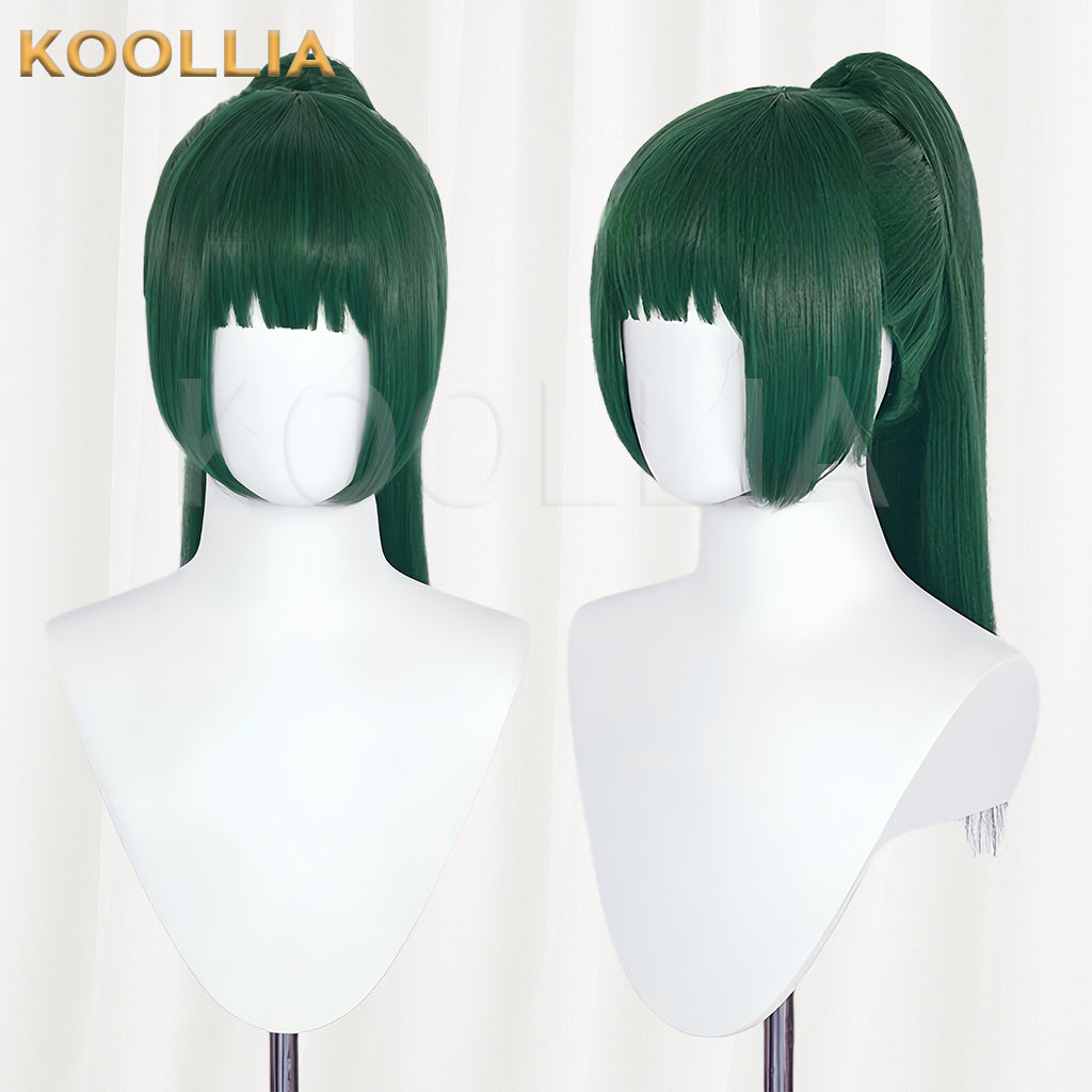Jujutsu Kaisen Zenin Maki Long Green Hair Basic Wig