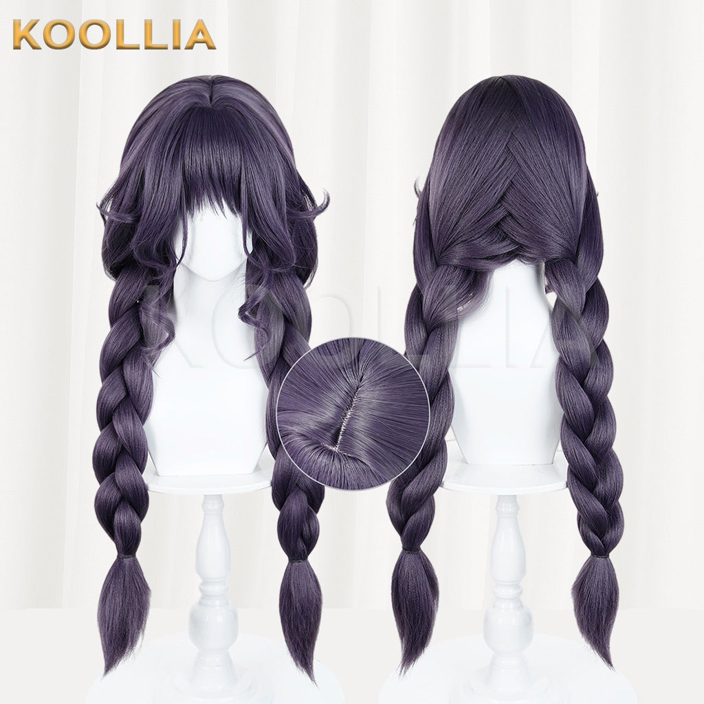 The Fragrant Flower Blooms With Dignity Kaoruko Waguri Long Short Purple Hair Basic Wig