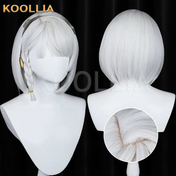 Zenless Zone Zero Anby Demara Short Silver Hair Basic Wig - KOOLLIA