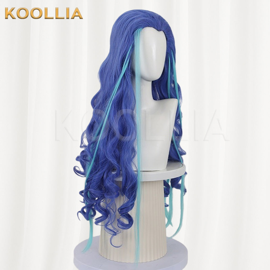 Ne Zha Ao Run Blue Highlight Basic Wig