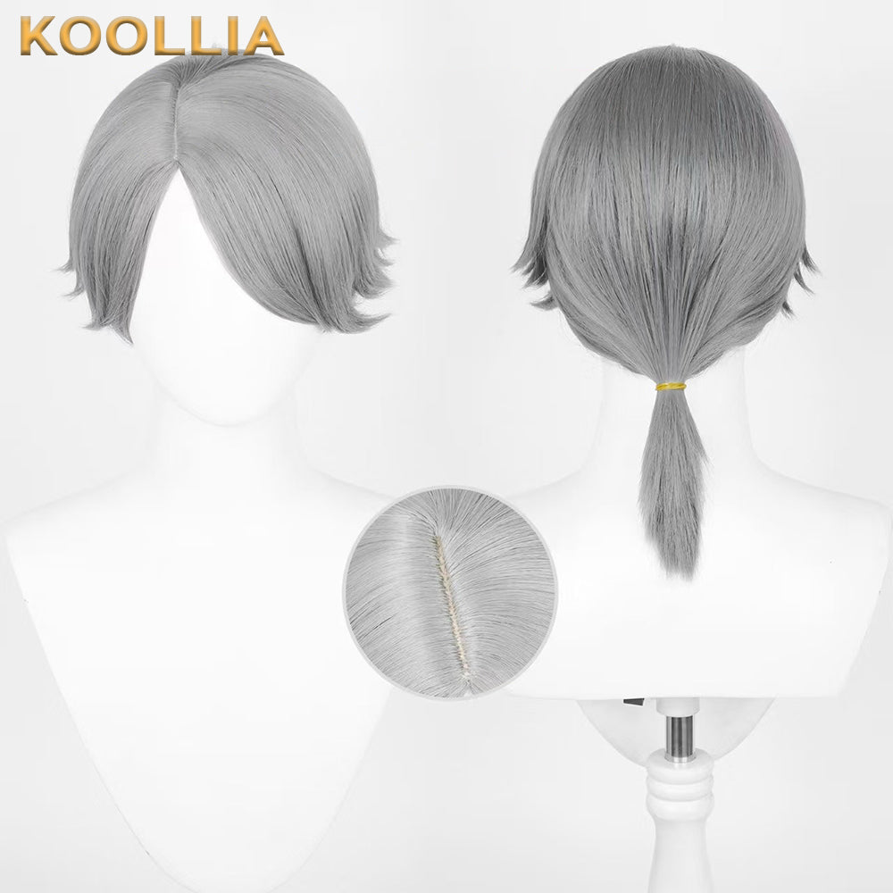 IdentityV Embalmer Aesop Carl Short Silver Grey Hair Basic Wig
