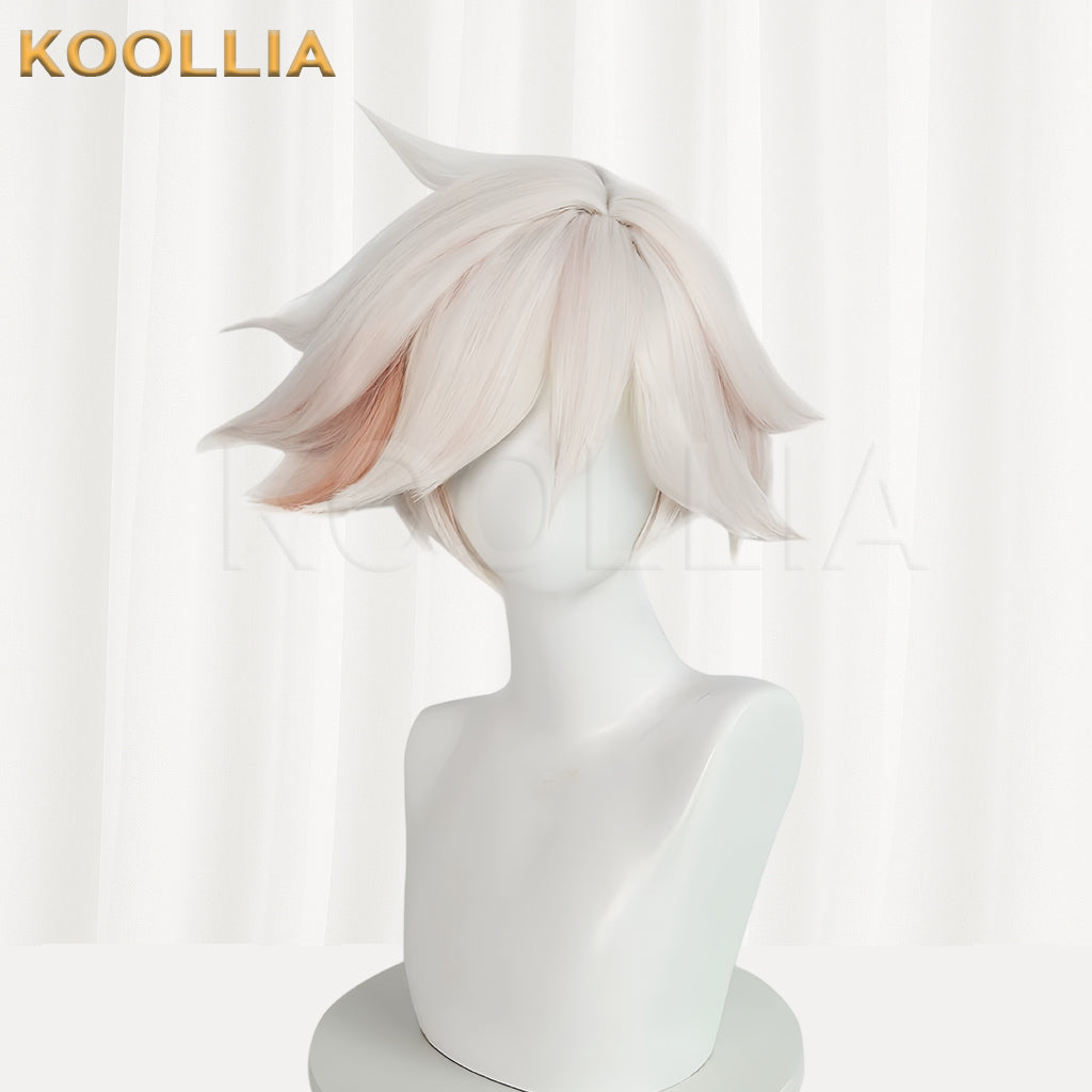 Hazbin Hotel Angel Dust Short White Hair Basic Wig