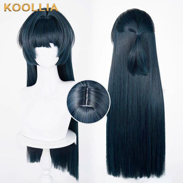 Zenless Zone Zero Astra Yao Long Inky Cyan Hair Basic Wig - KOOLLIA