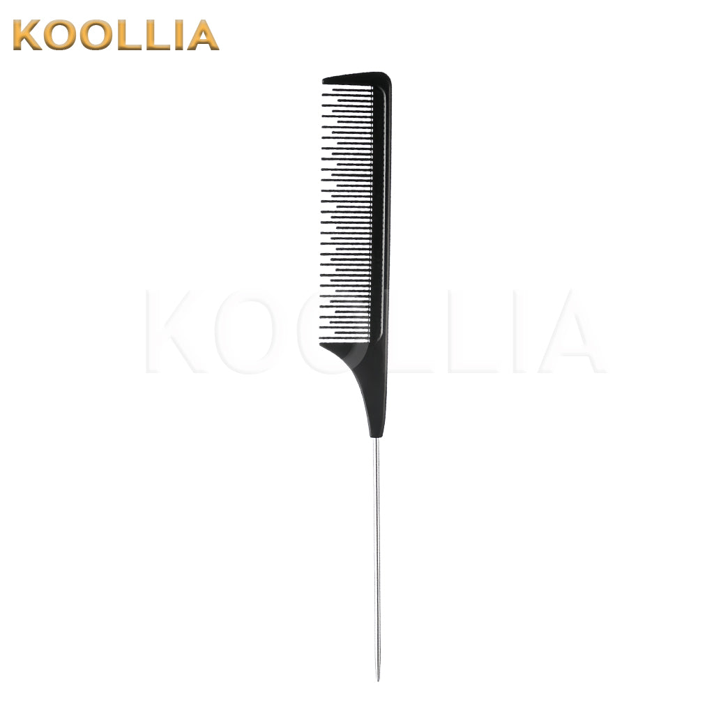 Rat Tail Comb – Fine Teeth Steel Pin Hair Styling Comb for Parting & Sectioning Wig Stylist Tools