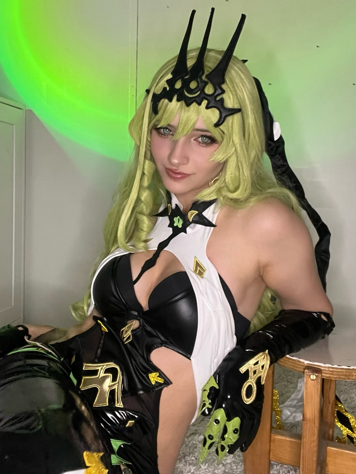 Honkai Impact 3 Mobius Long Green Hair Basic Wig