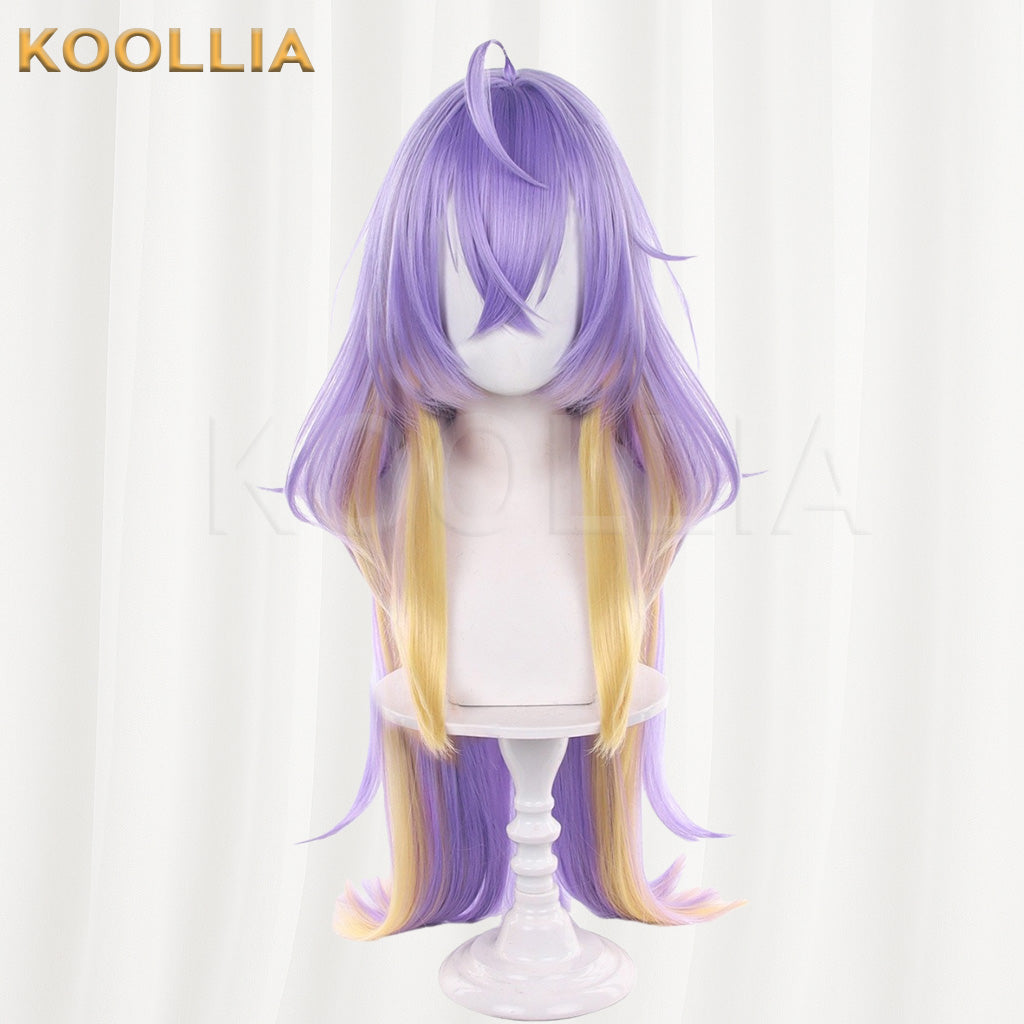 Neverness to Everness Fatia Purple With Yellow Highlights Basic Wig