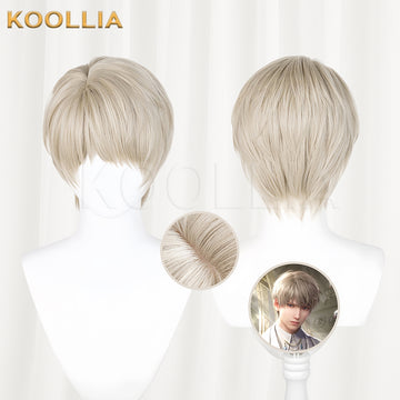 Love and Deepspace Xavier Short Light Linen Hair Basic Wig - KOOLLIA