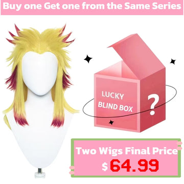 Demon Slayer Rengoku Kyoujurou Long Yellow Red Hair Basic Wig - KOOLLIA
