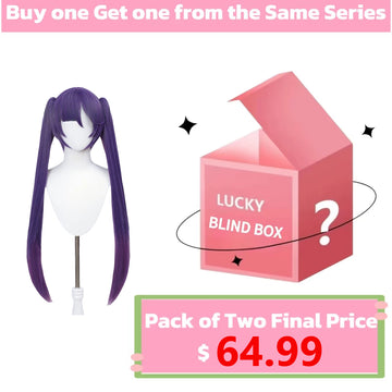 Genshin Impact Astrologist Mona Megistus Long Purple Hair Basic Wig - KOOLLIA