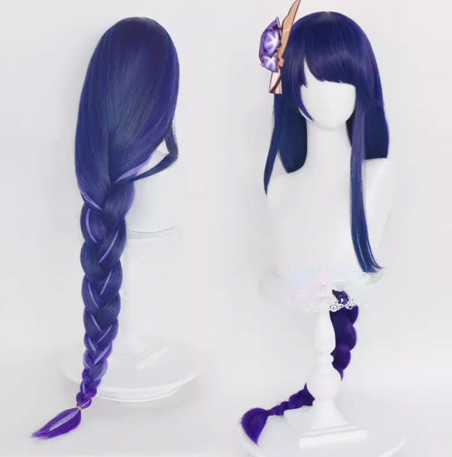 Genshin Impact Beelzebul/Raiden Shogun Long Purple Hair Basic Wig