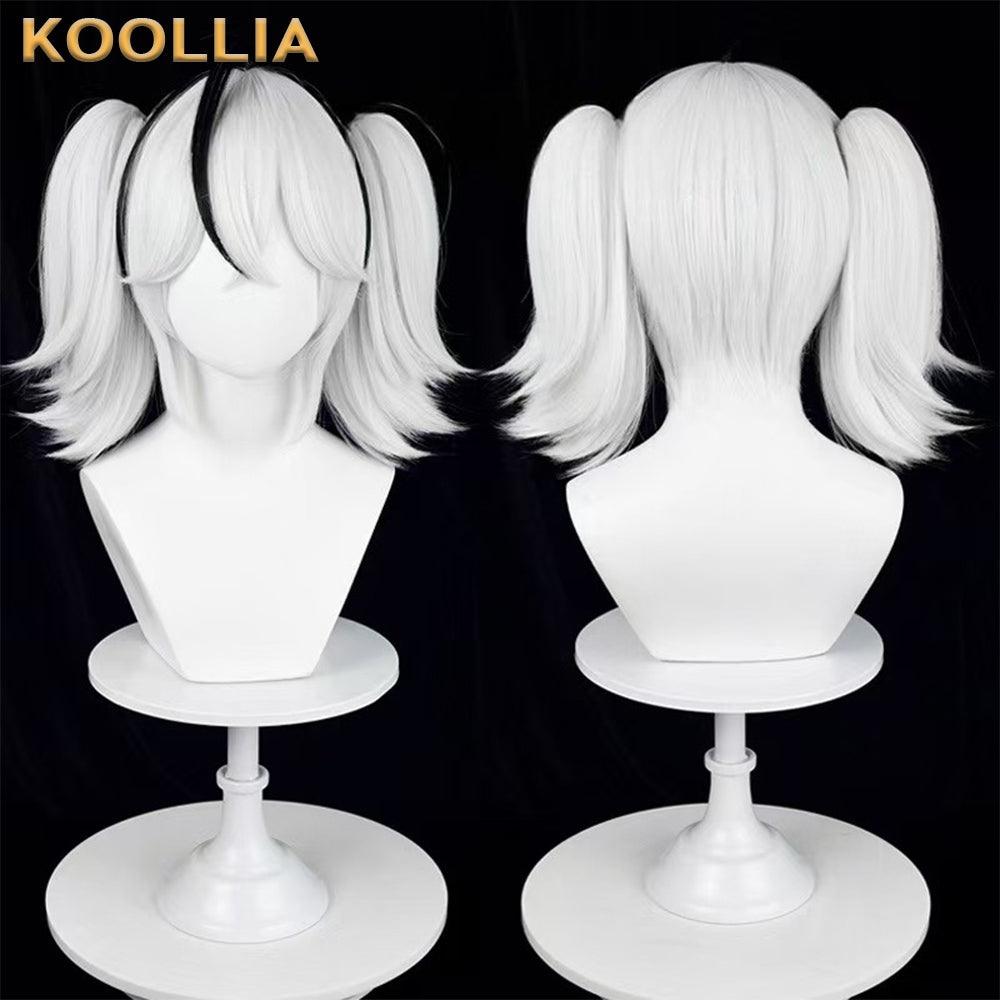Wuthering Waves Camellya Short White Black Hair Basic Wig
