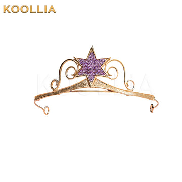 Crown headband Accessory Cosplay Prop Gold Color Front View by koollia