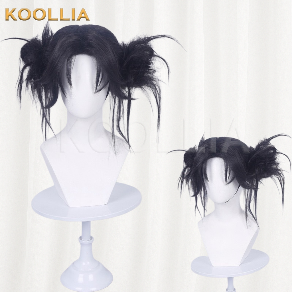 Jujutsu Kaisen Choso Pure Black Messy Ponytail Basic Wig