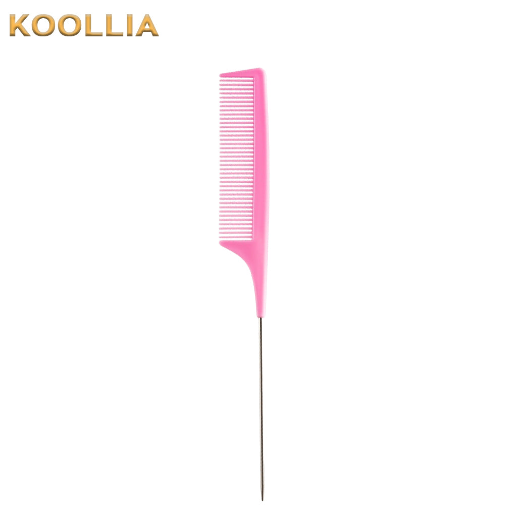 Rat Tail Comb – Fine Teeth Steel Pin Hair Styling Comb for Parting & Sectioning Wig Stylist Tools