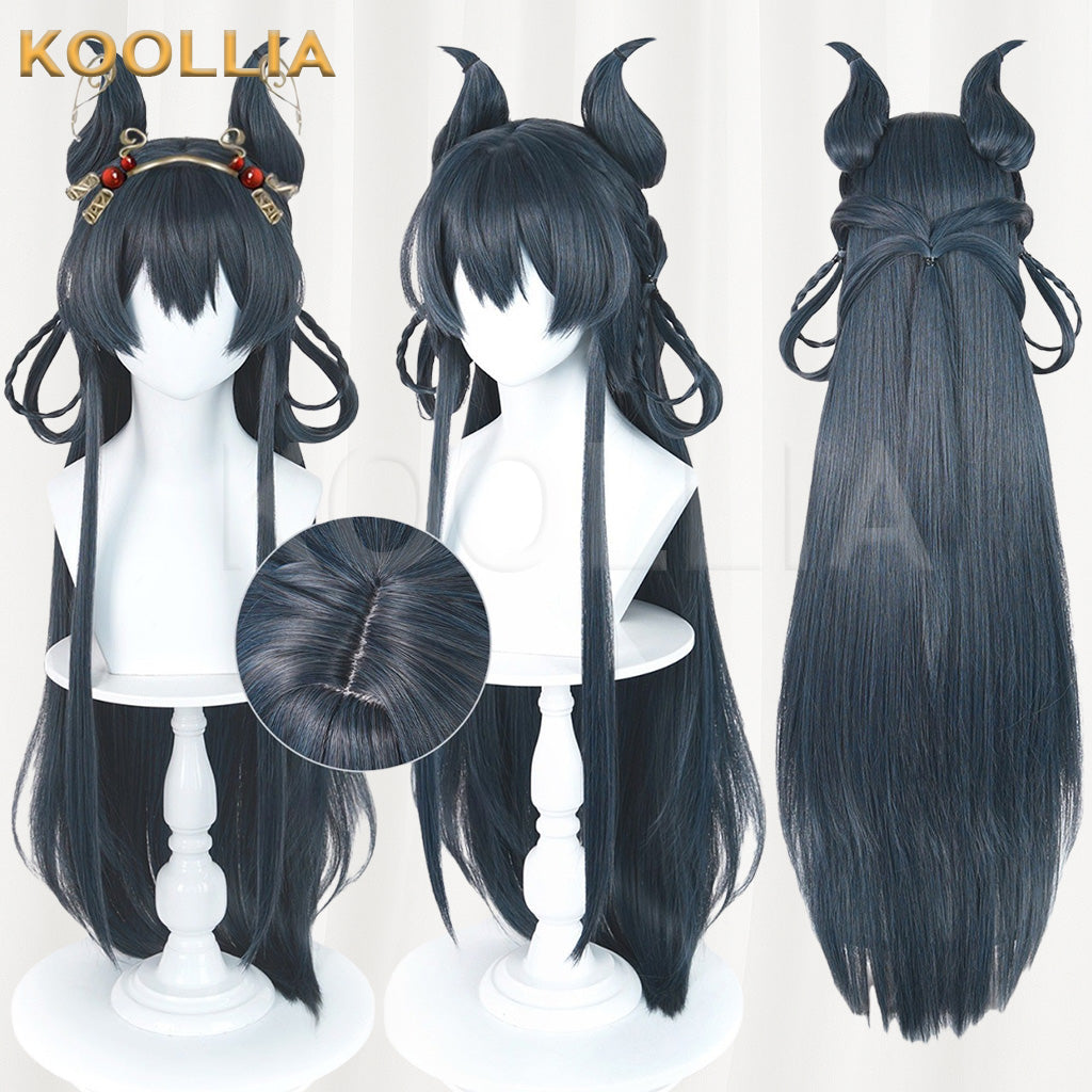 Honor of Kings Gongsun Li Dark Blue Black Basic Wig