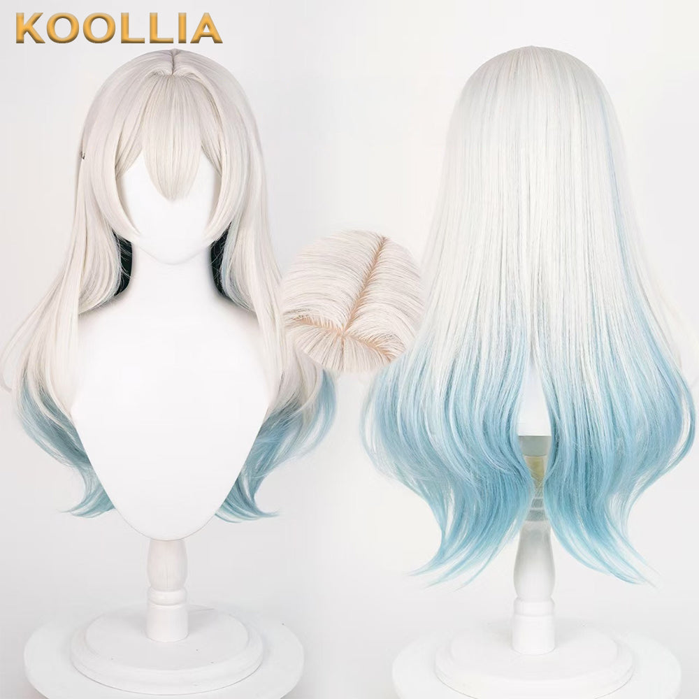 Honkai: Star Rail Firefly Long Grey Green Hair Basic Wig