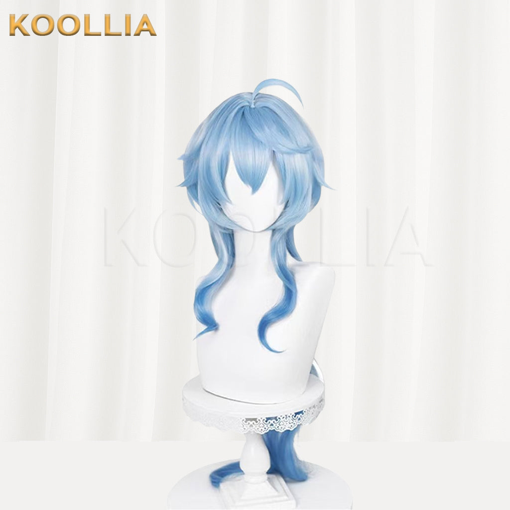 Genshin Impact Ganyu Lange blaue Haare Basic Perücke