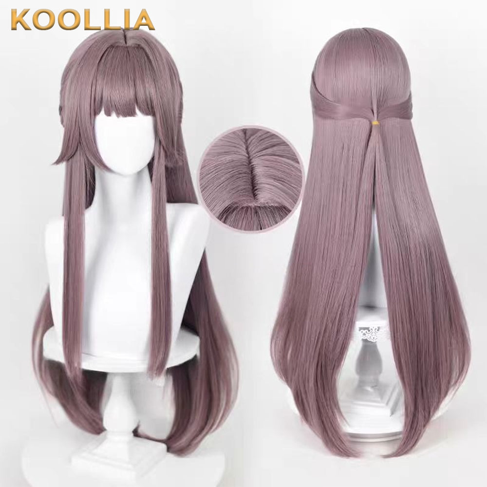 Honkai: Star Rail Herta Long Grey Purple Hair Basic Wig