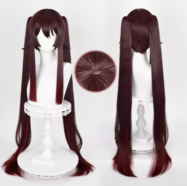 Genshin Impact Hu Tao Long Brown Hair Basic Wig