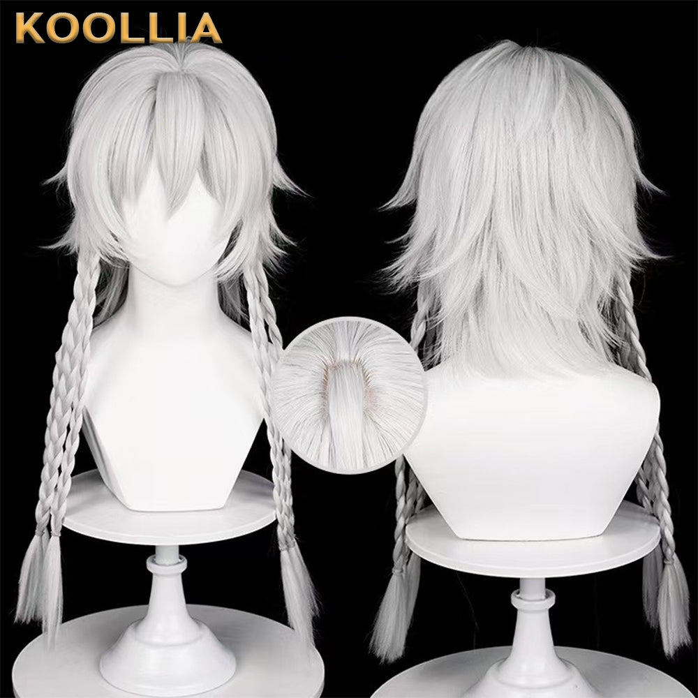 Identity V Ithaqua(Morningstar) Long Grey Hair Basic Wig
