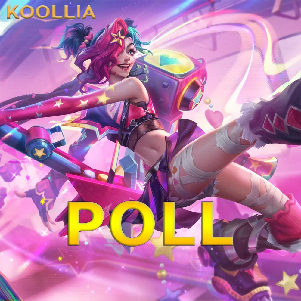 【KOOLLIA POLL】$20 Deposit =10% OFF Coupon League of Legends & Arcane Jinx Lovestruck Commission Wig