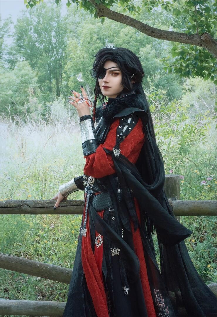 Heaven Official's Blessing Hua Cheng Long Black Hair Basic Wig