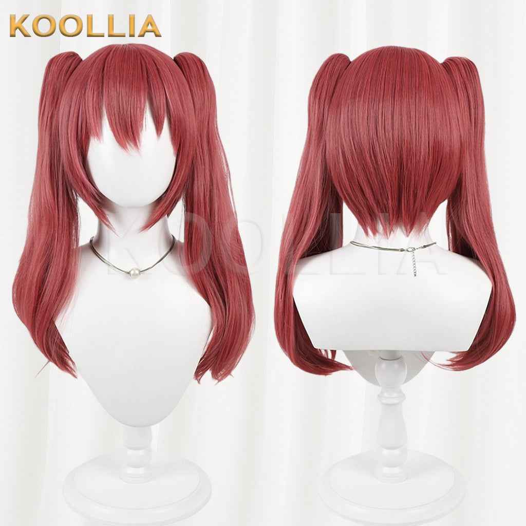 Classroom of the Elite Amasawa Ichika Dusty Red Medium Twin Tails Hair Basic Wig