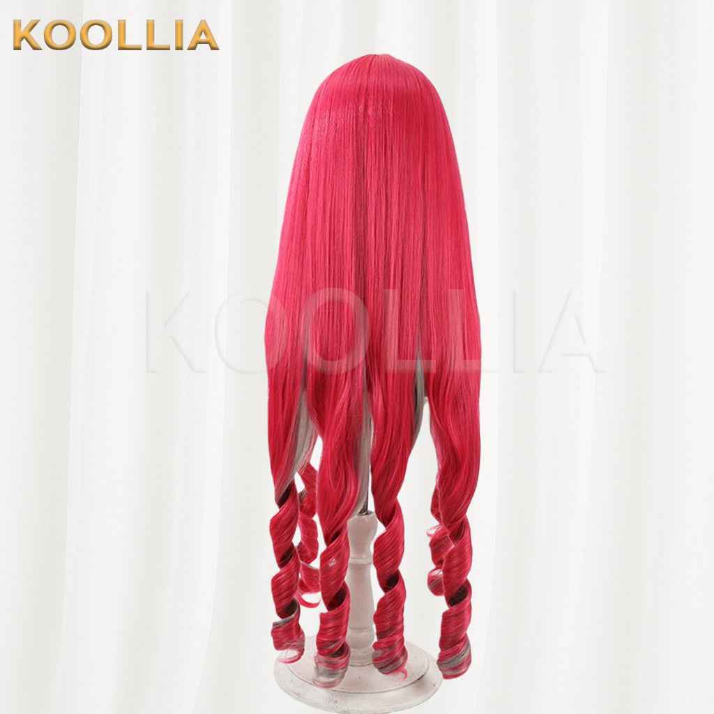 FGO Baobhan Sith Wig Bright Magenta Realistic Scalp Top Extra‑Long Vintage Roman Curls Basic Wig